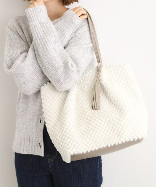 grove / グローブ トートバッグ | ポコポコエコファータッセルトート(アイボリー(004))