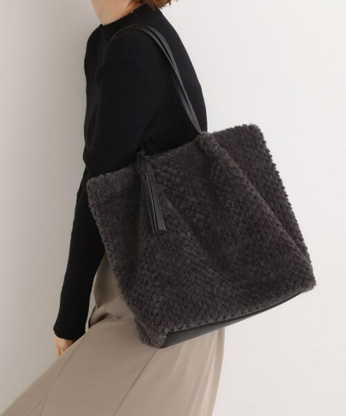 grove / グローブ トートバッグ | ポコポコエコファータッセルトート(ダークグレー(014))