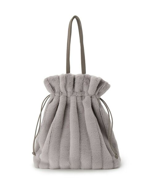 grove / グローブ トートバッグ | ストライプエコファー巾着トート | 詳細10