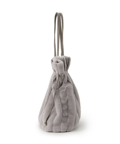 grove / グローブ トートバッグ | ストライプエコファー巾着トート | 詳細11