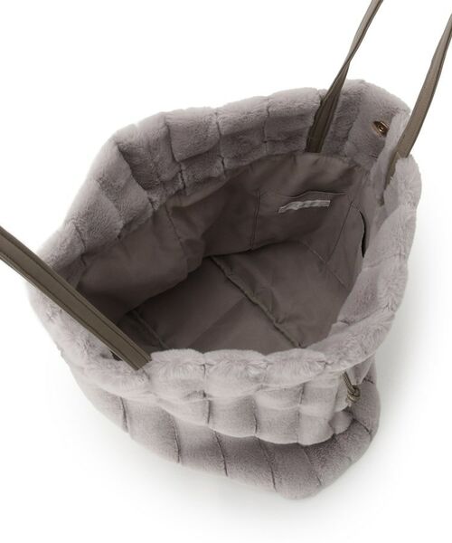 grove / グローブ トートバッグ | ストライプエコファー巾着トート | 詳細14