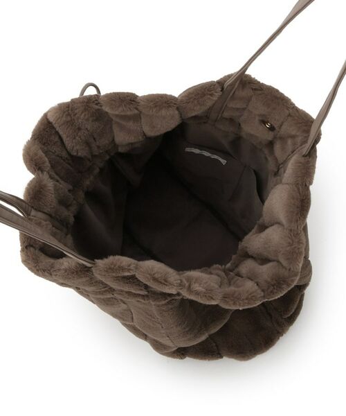 grove / グローブ トートバッグ | ストライプエコファー巾着トート | 詳細15