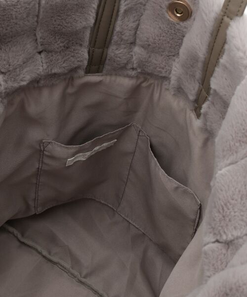 grove / グローブ トートバッグ | ストライプエコファー巾着トート | 詳細18