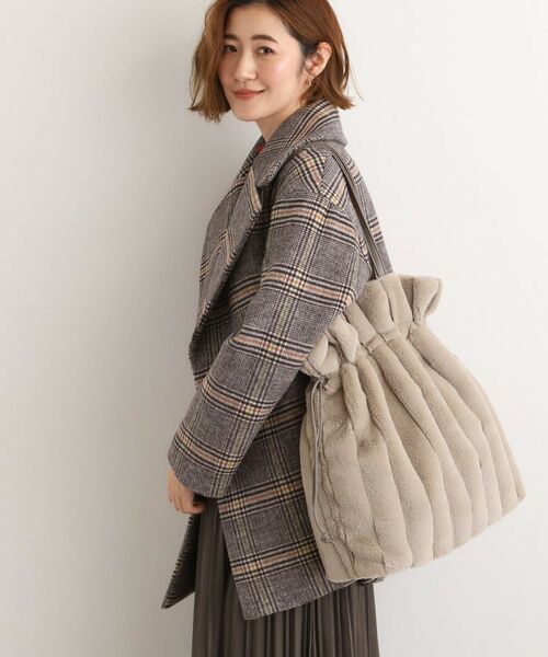 grove / グローブ トートバッグ | ストライプエコファー巾着トート | 詳細5