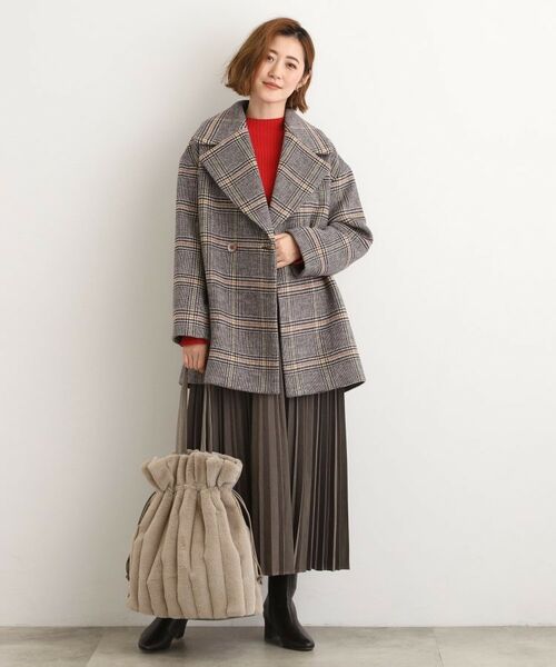 grove / グローブ トートバッグ | ストライプエコファー巾着トート | 詳細6