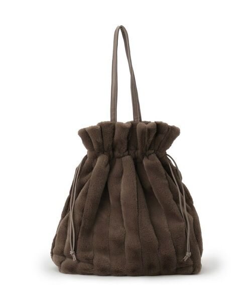 grove / グローブ トートバッグ | ストライプエコファー巾着トート | 詳細8