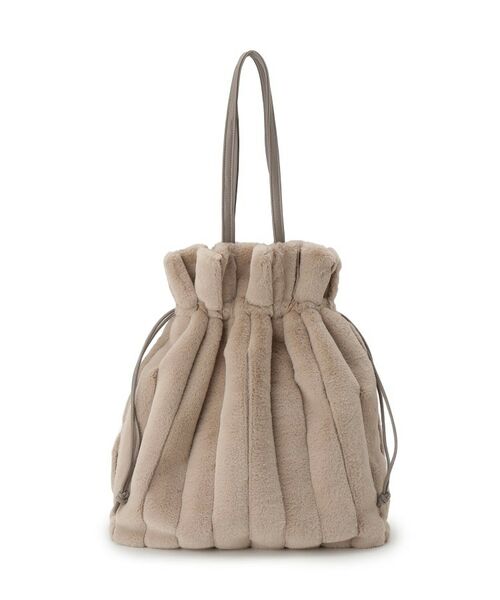 grove / グローブ トートバッグ | ストライプエコファー巾着トート | 詳細9