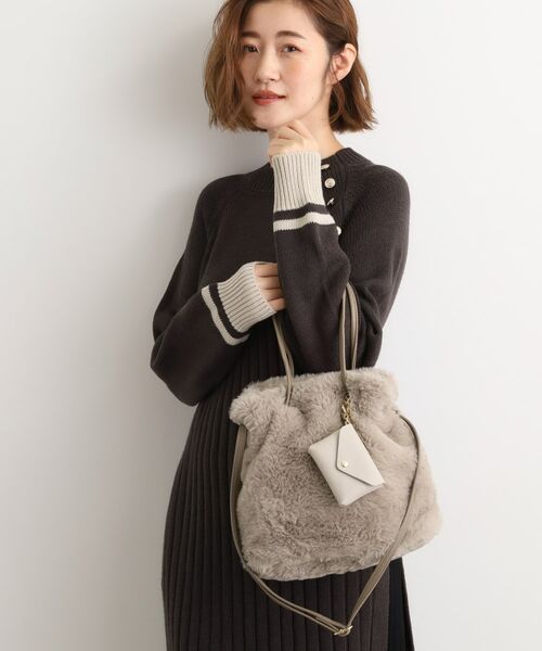 grove / グローブ ショルダーバッグ | エコファーポーチ付き2WAYショルダー | 詳細12