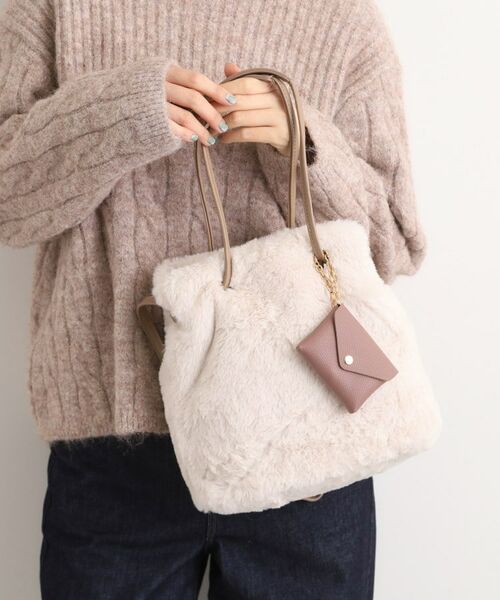 grove / グローブ ショルダーバッグ | エコファーポーチ付き2WAYショルダー(アイボリー(004))