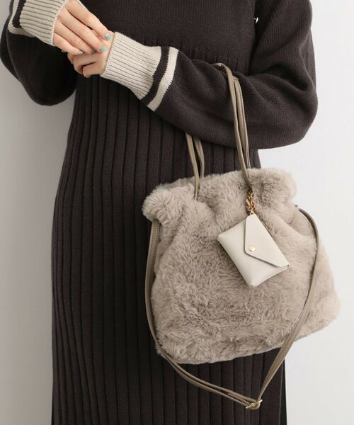 grove / グローブ ショルダーバッグ | エコファーポーチ付き2WAYショルダー(グレージュ(050))