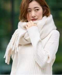 grove / グローブ マフラー・ショール・スヌード・ストール | ボリュームフリンジチェックマフラー