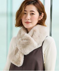grove / グローブ マフラー・ショール・スヌード・ストール | フェイクファー差し込みティペット