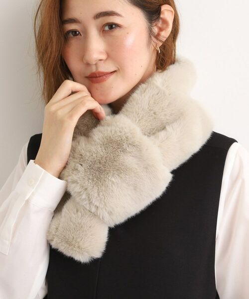grove / グローブ マフラー・ショール・スヌード・ストール | フェイクファー差し込みティペット | 詳細5