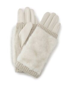 grove / グローブ 手袋 | 3WAYニットフェイクファーグローブ