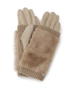 grove / グローブ 手袋 | 3WAYニットフェイクファーグローブ