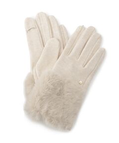 grove / グローブ 手袋 | リストオーバーフェイクファー杢調グローブ