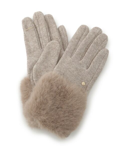 grove / グローブ 手袋 | リストオーバーフェイクファー杢調グローブ | 詳細1