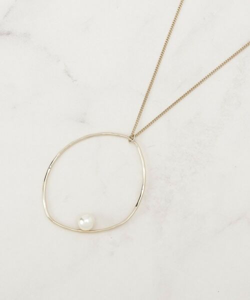 grove / グローブ ネックレス・ペンダント・チョーカー | メタルビッグリングフェイクパールネックレス | 詳細1