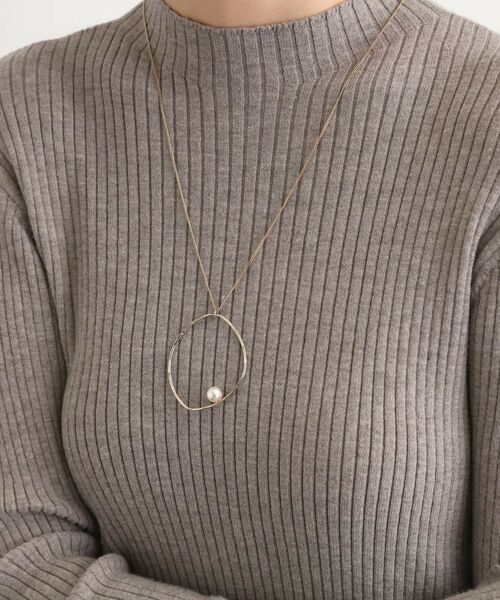 grove / グローブ ネックレス・ペンダント・チョーカー | メタルビッグリングフェイクパールネックレス | 詳細4