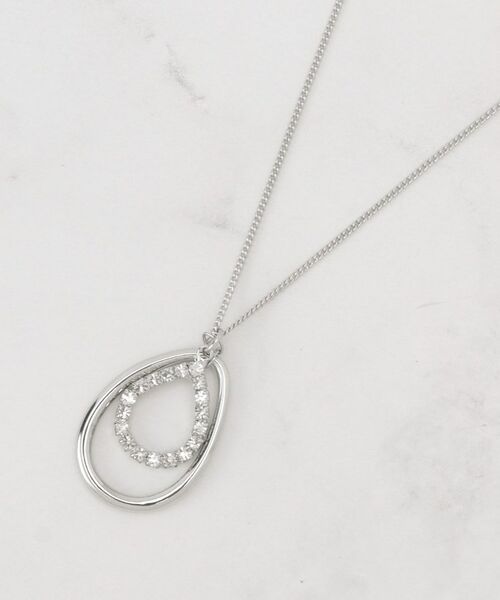 grove / グローブ ネックレス・ペンダント・チョーカー | しずくメタルビジューリングネックレス | 詳細1