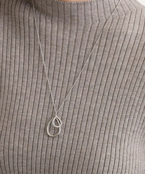 grove / グローブ ネックレス・ペンダント・チョーカー | しずくメタルビジューリングネックレス | 詳細4