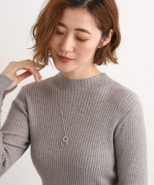grove / グローブ ネックレス・ペンダント・チョーカー | しずくメタルビジューリングネックレス | 詳細5