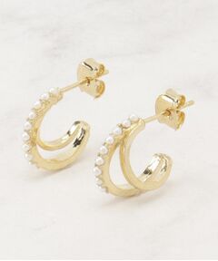grove / グローブ ピアス・イヤリング | パール調ビジューフープデザインピアス