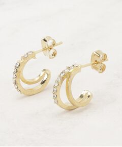 grove / グローブ ピアス・イヤリング | パール調ビジューフープデザインピアス