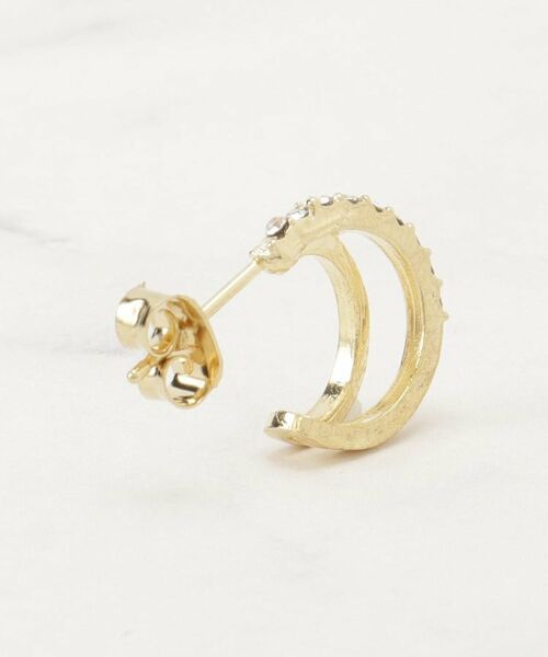 grove / グローブ ピアス・イヤリング | パール調ビジューフープデザインピアス | 詳細3