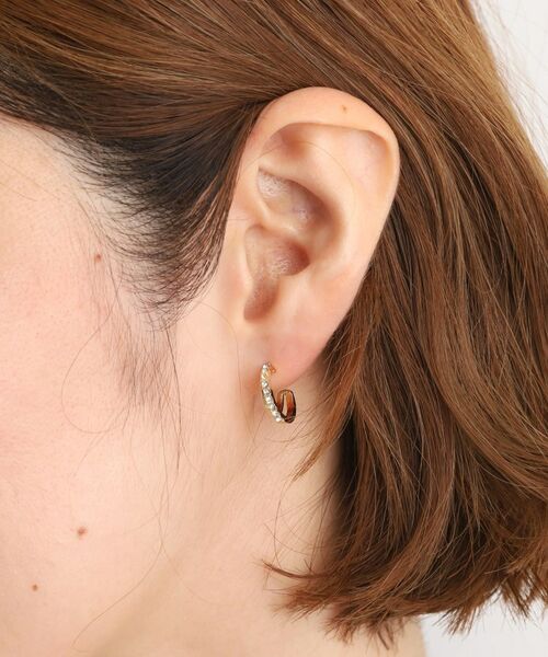 grove / グローブ ピアス・イヤリング | パール調ビジューフープデザインピアス | 詳細4