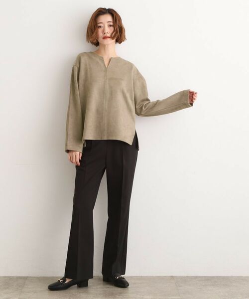grove / グローブ カットソー | スエード調キーネックプルオーバー | 詳細11