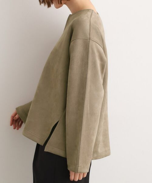 grove / グローブ カットソー | スエード調キーネックプルオーバー | 詳細14