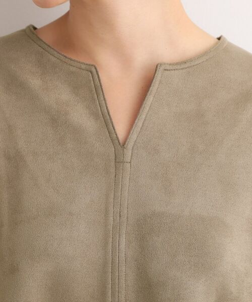 grove / グローブ カットソー | スエード調キーネックプルオーバー | 詳細16