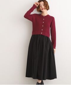 grove / グローブ ロング・マキシ丈ワンピース | ケーブルニットドッキングワンピース