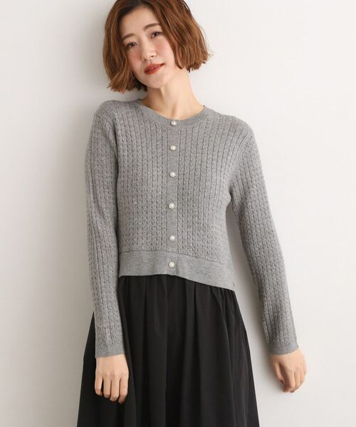 grove / グローブ ロング・マキシ丈ワンピース | ケーブルニットドッキングワンピース | 詳細1