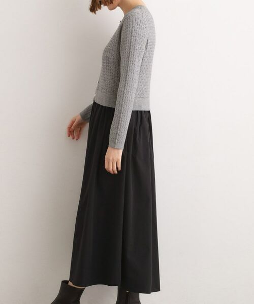 grove / グローブ ロング・マキシ丈ワンピース | ケーブルニットドッキングワンピース | 詳細14
