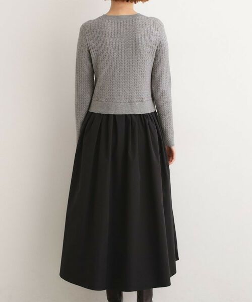 grove / グローブ ロング・マキシ丈ワンピース | ケーブルニットドッキングワンピース | 詳細15