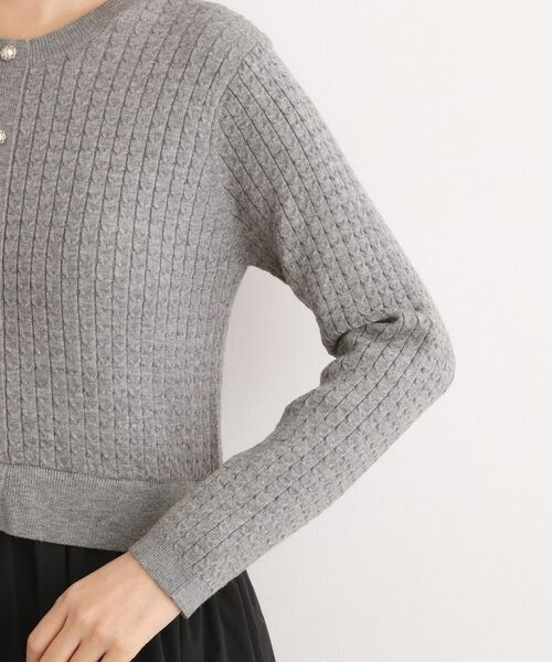 grove / グローブ ロング・マキシ丈ワンピース | ケーブルニットドッキングワンピース | 詳細17