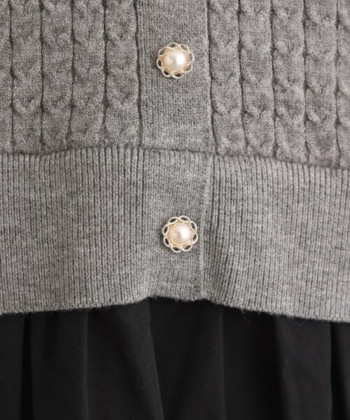 grove / グローブ ロング・マキシ丈ワンピース | ケーブルニットドッキングワンピース | 詳細4