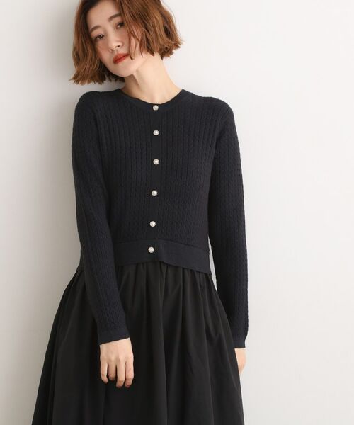grove / グローブ ロング・マキシ丈ワンピース | ケーブルニットドッキングワンピース | 詳細5