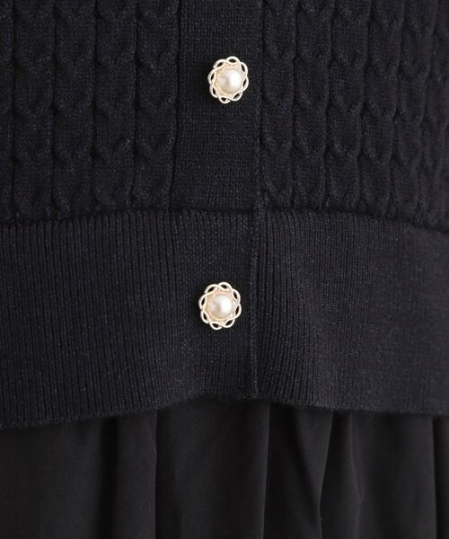 grove / グローブ ロング・マキシ丈ワンピース | ケーブルニットドッキングワンピース | 詳細8