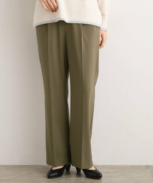 grove / グローブ パンツ | ストレッチ裏起毛ストレートパンツ(カーキ(027))
