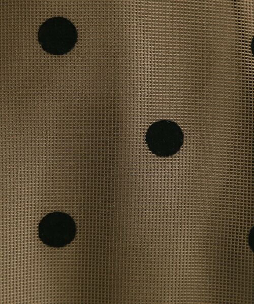 grove / グローブ ロング・マキシ丈スカート | 甘さを抑えて、品よく華やぐ メッシュフロッキードットスカート | 詳細12