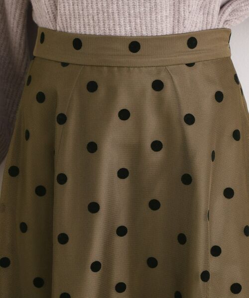 grove / グローブ ロング・マキシ丈スカート | 甘さを抑えて、品よく華やぐ メッシュフロッキードットスカート | 詳細16