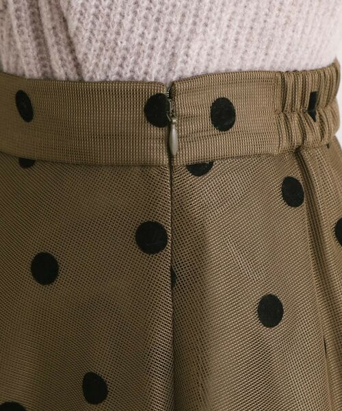 grove / グローブ ロング・マキシ丈スカート | 甘さを抑えて、品よく華やぐ メッシュフロッキードットスカート | 詳細18