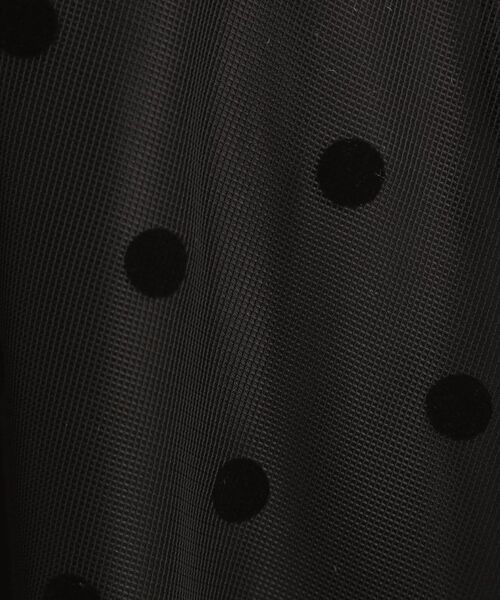 grove / グローブ ロング・マキシ丈スカート | 甘さを抑えて、品よく華やぐ メッシュフロッキードットスカート | 詳細8