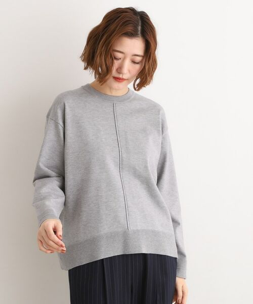 grove / グローブ ニット・セーター | 【SETUP可能】冬から春まで心地よく タック編みオーバーサイズニット | 詳細1