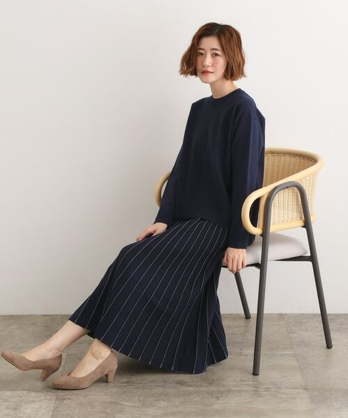 grove / グローブ ニット・セーター | 【SETUP可能】冬から春まで心地よく タック編みオーバーサイズニット | 詳細11