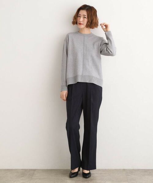 grove / グローブ ニット・セーター | 【SETUP可能】冬から春まで心地よく タック編みオーバーサイズニット | 詳細2