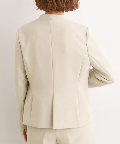 grove / グローブ ノーカラージャケット | 【マシンウォッシュ/防シワ】Wクロスノーカラージャケット | 詳細15